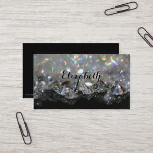 Tarjeta De Visita Brillantes diamantes elegantes y elegantes para lo