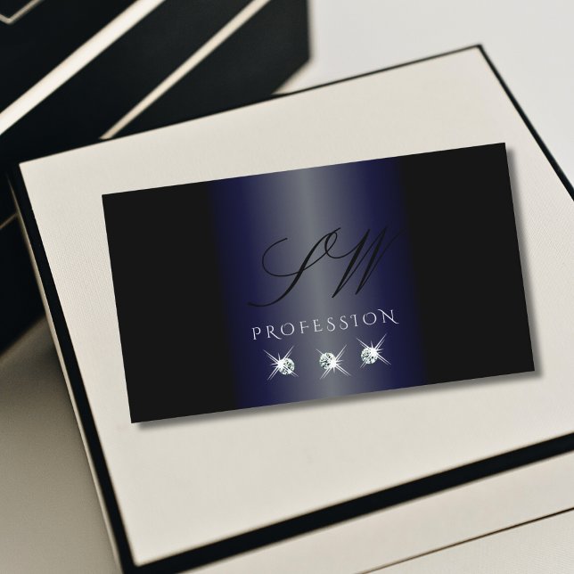 Tarjeta De Visita Brillantes iniciativas de diamantes de espuma azul (Subido por el creador)