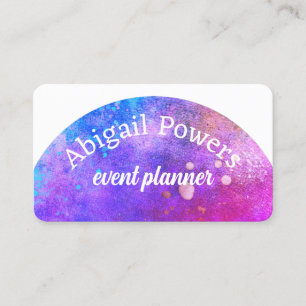 Tarjeta De Visita brillo de color magenta moderno y audaz salpicado 