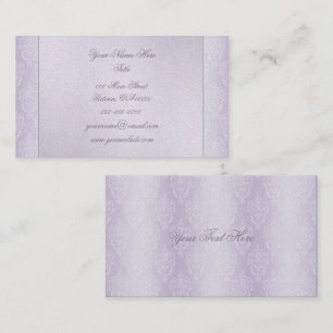 Tarjeta De Visita Brillo de la lavanda del damasco