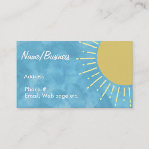 Tarjeta De Visita Brillo del sol en cielo azul personalizado