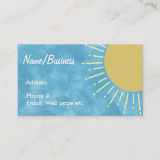Tarjeta De Visita Brillo del sol en cielo azul personalizado