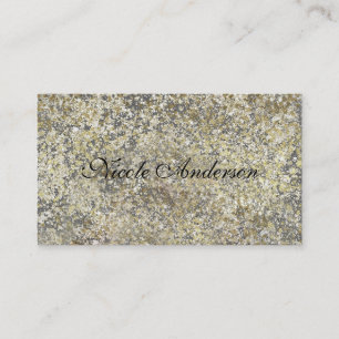 Tarjeta De Visita Brillo Dorado Crujiente Moderno Glamour Chispeante