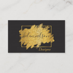 Tarjeta De Visita Brillo dorado elegante