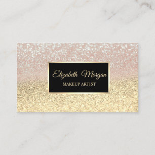 Tarjeta De Visita Brillo Moderno Elegante Profesional, Maquillaje de