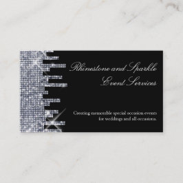 Tarjeta De Visita Brillo Negro/Plata Glamour