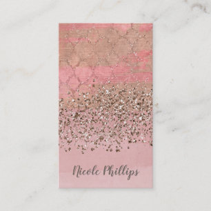 Tarjeta De Visita Brillo Rubor Rosa Princesa India Marroquí Glam