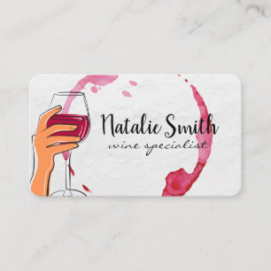 Tarjeta De Visita Brindando con copa de vino Un brindis Salud
