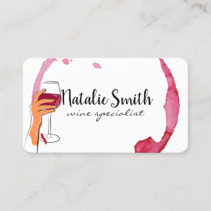 Tarjeta De Visita Brindis de vino   Viñedo