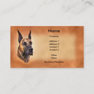 Tarjeta de visita Brindle de la cosecha de great