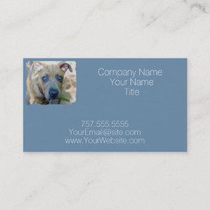 Tarjeta De Visita Brindle Pit Bull con una foto de Shirley Taylor