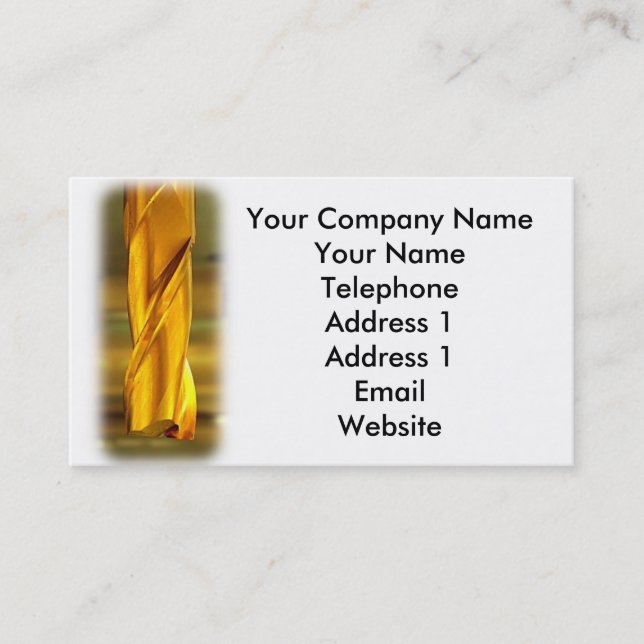 Tarjeta De Visita Broca coloreada oro (Anverso)