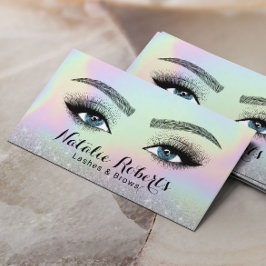 Tarjeta De Visita Brochas de latido Microblando Ojos de belleza holo