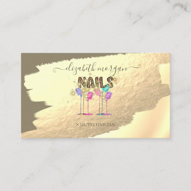 Tarjeta De Visita Broche de broche de Relieve metalizado dorado Spar (Anverso)