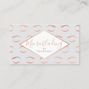 Tarjeta De Visita Broches y pestañas Microblando oro gris/Rosa