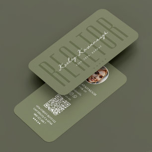 Tarjeta De Visita Broker hipotecario Sage Realtor Foto moderna