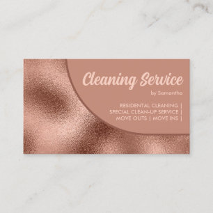 Tarjeta De Visita Bronce Beige Audaz Simple Elegante