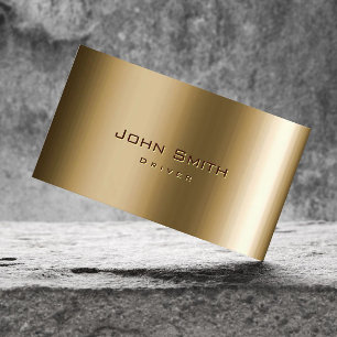 Tarjeta De Visita Bronce Metalizado profesional del conductor