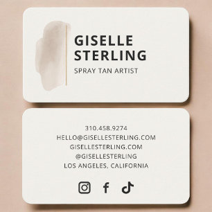 Tarjeta De Visita Bronceado en spray