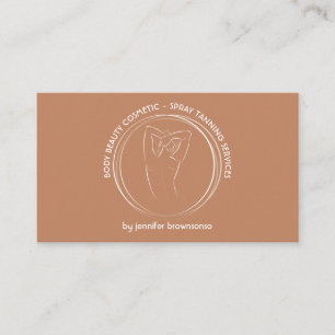 Tarjeta De Visita Bronceado en Spray Bronceado Esculpiendo y Contorn