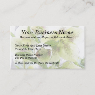 Tarjeta De Visita Brote a florecer - Hellebores blancos