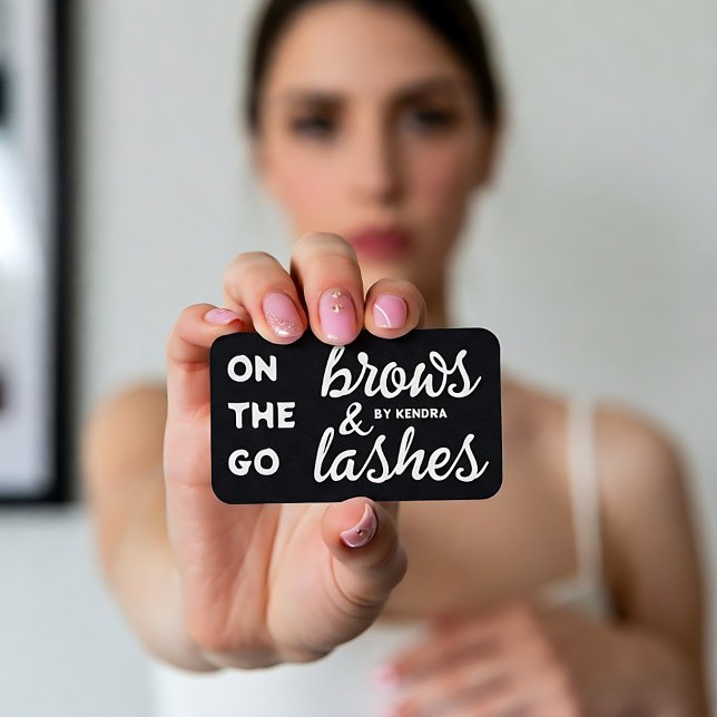 Tarjeta De Visita Brotes de latigazos móviles (Mobile Lashes Brows Business Cards)