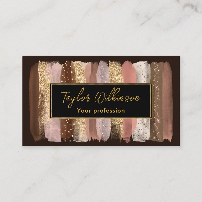 Tarjeta De Visita Brotes de pincel de latte picado (Anverso)