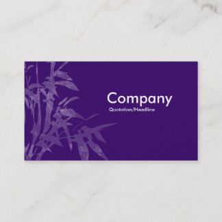 Tarjeta De Visita Brotes de plantas - Púrpura oscuro