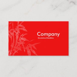 Tarjeta De Visita Brotes de plantas - Rojo (Dos Tones)