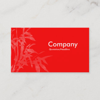 Tarjeta De Visita Brotes de plantas - Rojo (Dos Tones)