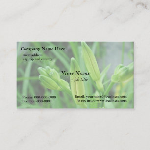 Tarjeta De Visita brotes frescos de lirios de primavera