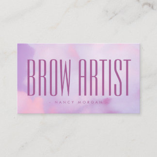 Tarjeta De Visita Brow Artist Purple Pastel Holographic 