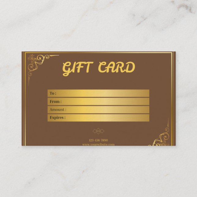 Tarjeta De Visita brown (Anverso)