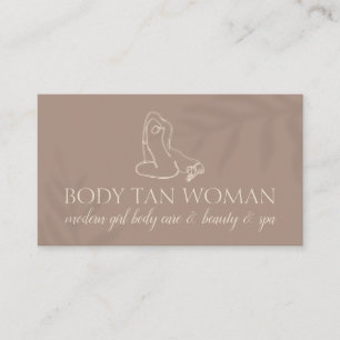 Tarjeta De Visita Brown Body Sculpting Wellness Cosméticos Spa de Be