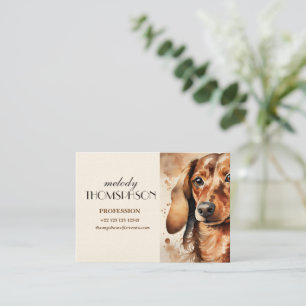 Tarjeta De Visita Brown Dachshund