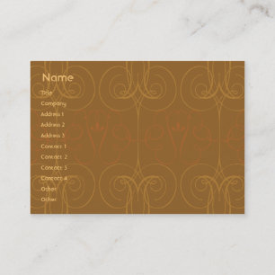Tarjeta De Visita Brown elegante - rechoncho
