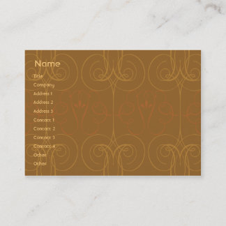 Tarjeta De Visita Brown elegante - rechoncho