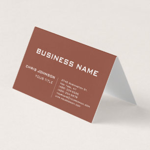 Tarjeta De Visita Brown Green Modern Contemporary Company