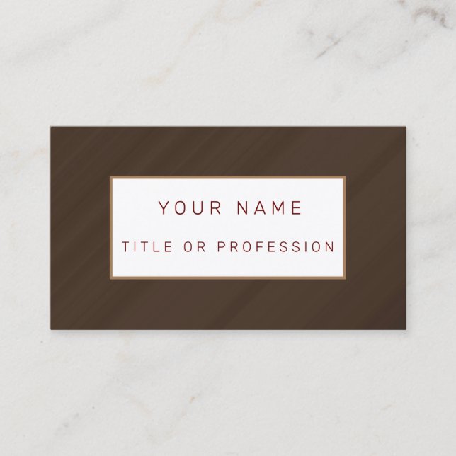 Tarjeta de visita Brown Luxury (Anverso)
