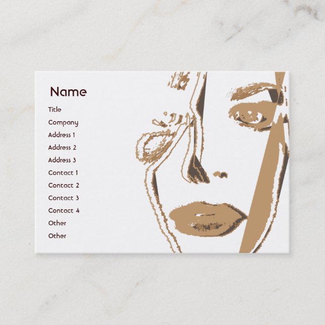 Tarjeta De Visita Brown que piensa - rechoncho (Anverso)