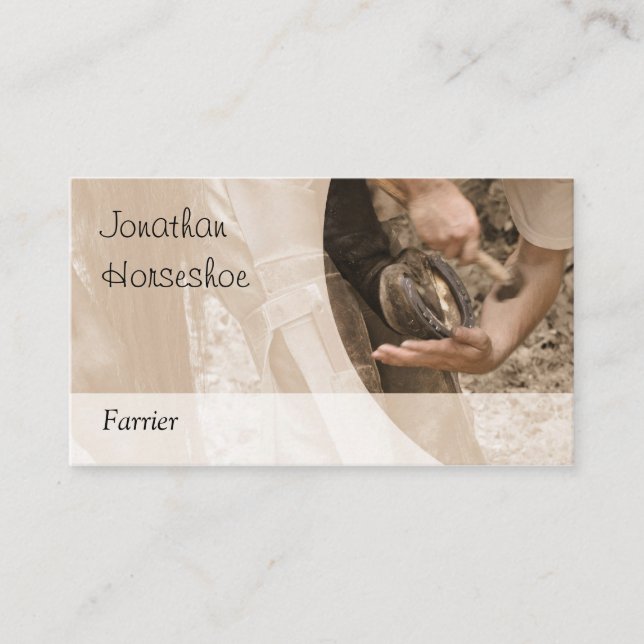 Tarjeta De Visita Brown teñió la foto de un funcionamiento del (Anverso)