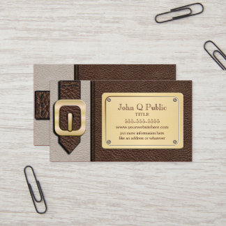 Tarjeta De Visita Brown y Tan Saddlebag