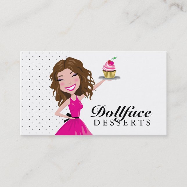 Tarjeta De Visita Brownie de 311 postres de Dollface (Anverso)