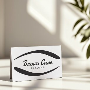 Tarjeta De Visita Brows Aftercare Forma simple de la ceja ocular per