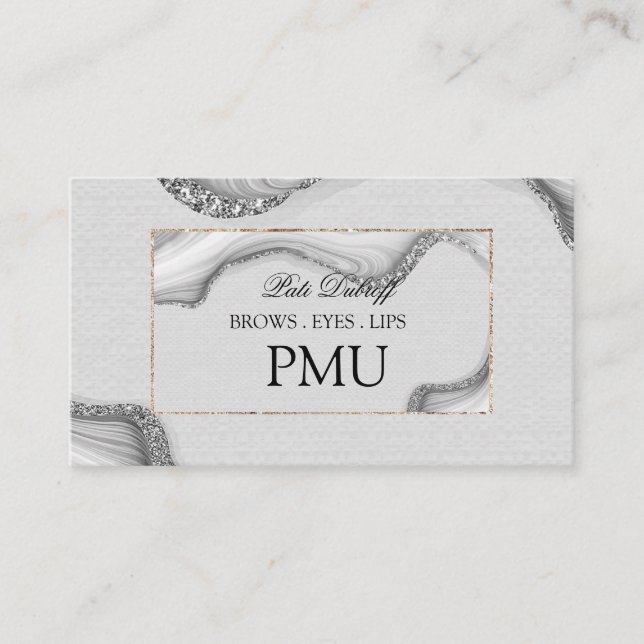 Tarjeta De Visita Brows Aftercare PMU Microblading Henna Salon (Anverso)