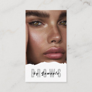 Tarjeta De Visita Brows Aftercare PMU Microblading Henna Salon Busin