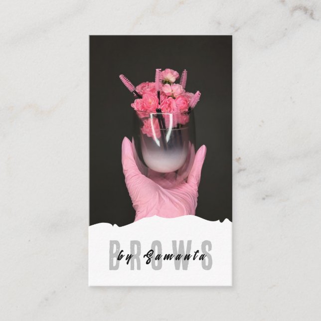 Tarjeta De Visita Brows Aftercare PMU Microblading Henna Salon Busin (Anverso)