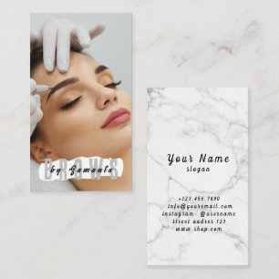 Tarjeta De Visita Brows Aftercare PMU Microblading Henna Salon Busin