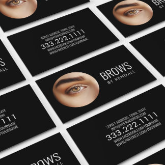 Tarjeta De Visita Brows Aftercare Punto Minimalista permanente de la