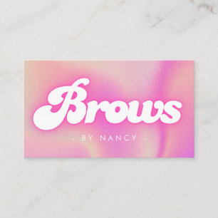 Tarjeta De Visita Brows Groovy Retro Pink